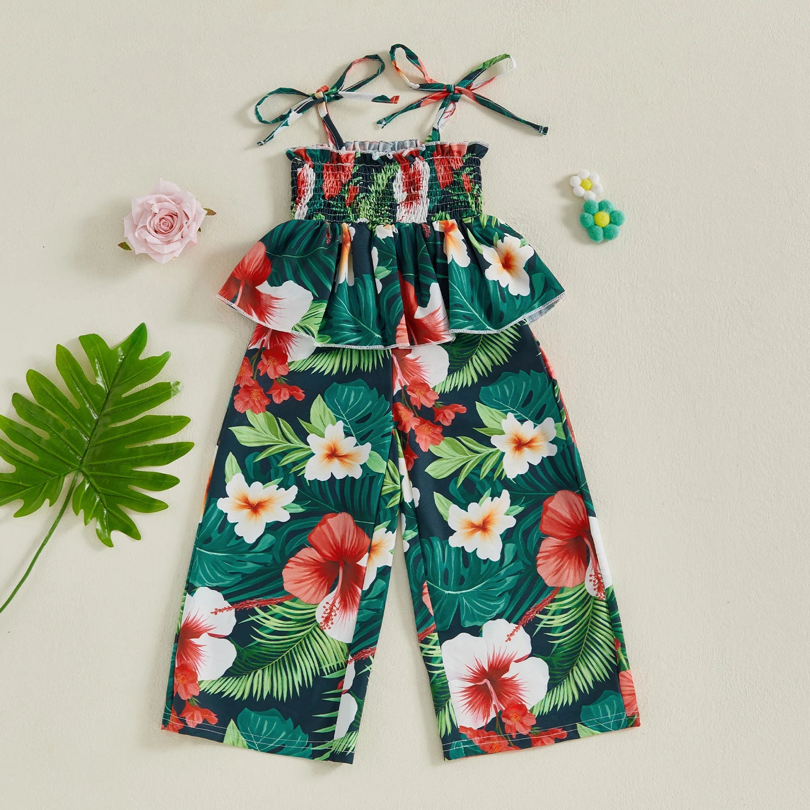 Toddler Girl Floral Jumpsuit
